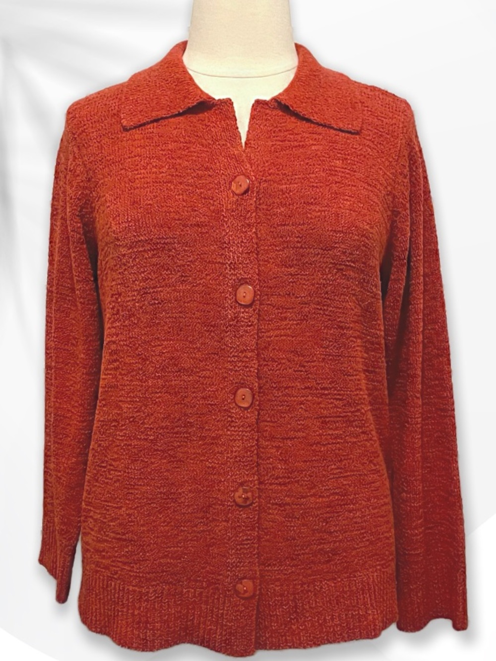 Susan Bristol Button-Front Women's Cardigan XL